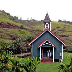 Kahakuloa Hawaiian Congregational Church

More:

 Kahakaloa is a small isolated village at the end of a valley. The village is home to about 100 people and their homes, two lovely churches, and several roadside stands including the Panini Pua Kea fruit stand and Ululani by the Bay, a pink cart with sodas and snacks run by Ululani Ho'opi'i, wife of recording artist Richard Ho'opi'i of the Ho'opi'i Brothers. You won't find a gas station or restaurant here, but you will find very friendly people. Original public domain image from Flickr