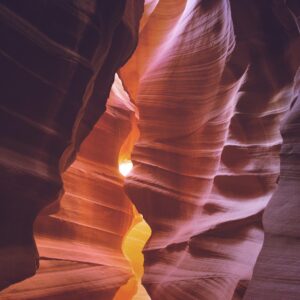 Swirling walls of a sandstone ravine. Original public domain image from Wikimedia Commons